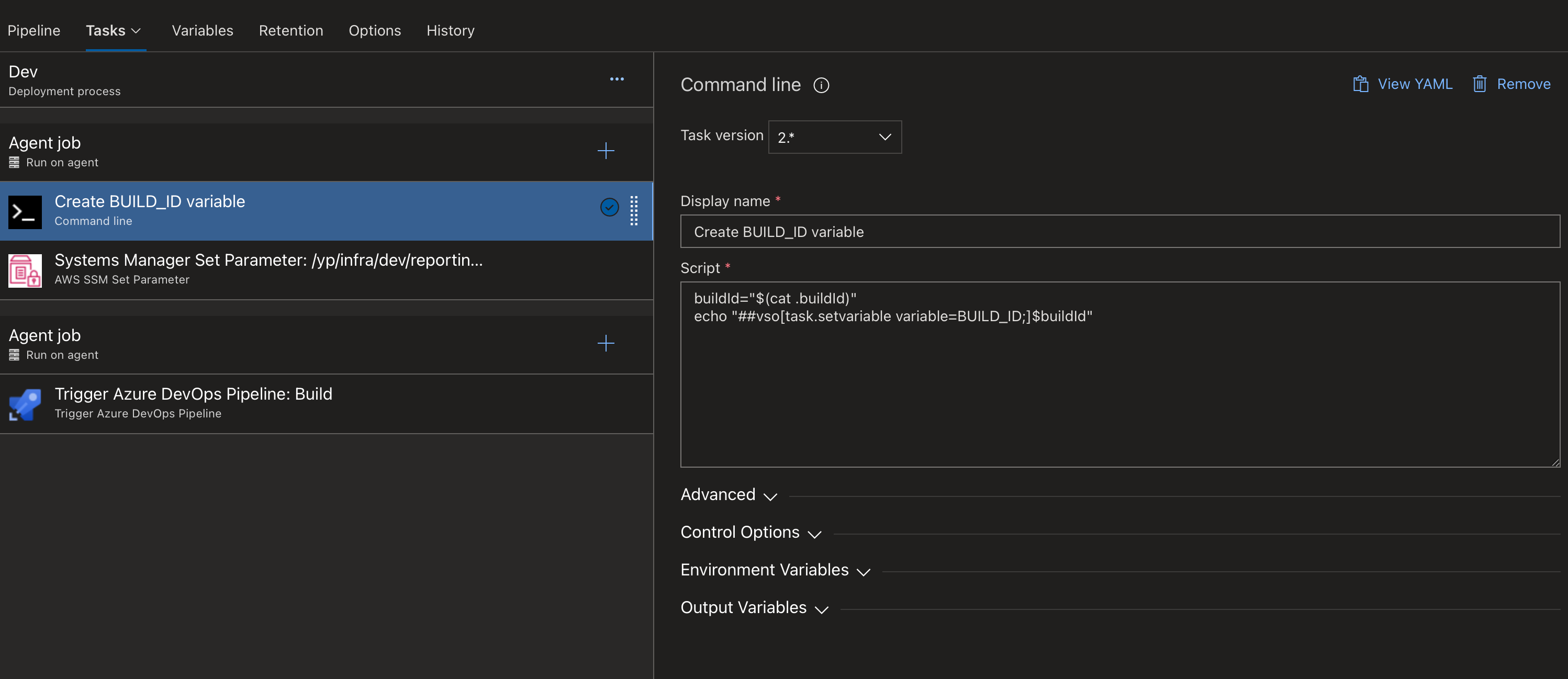 Sample of the update SSM job